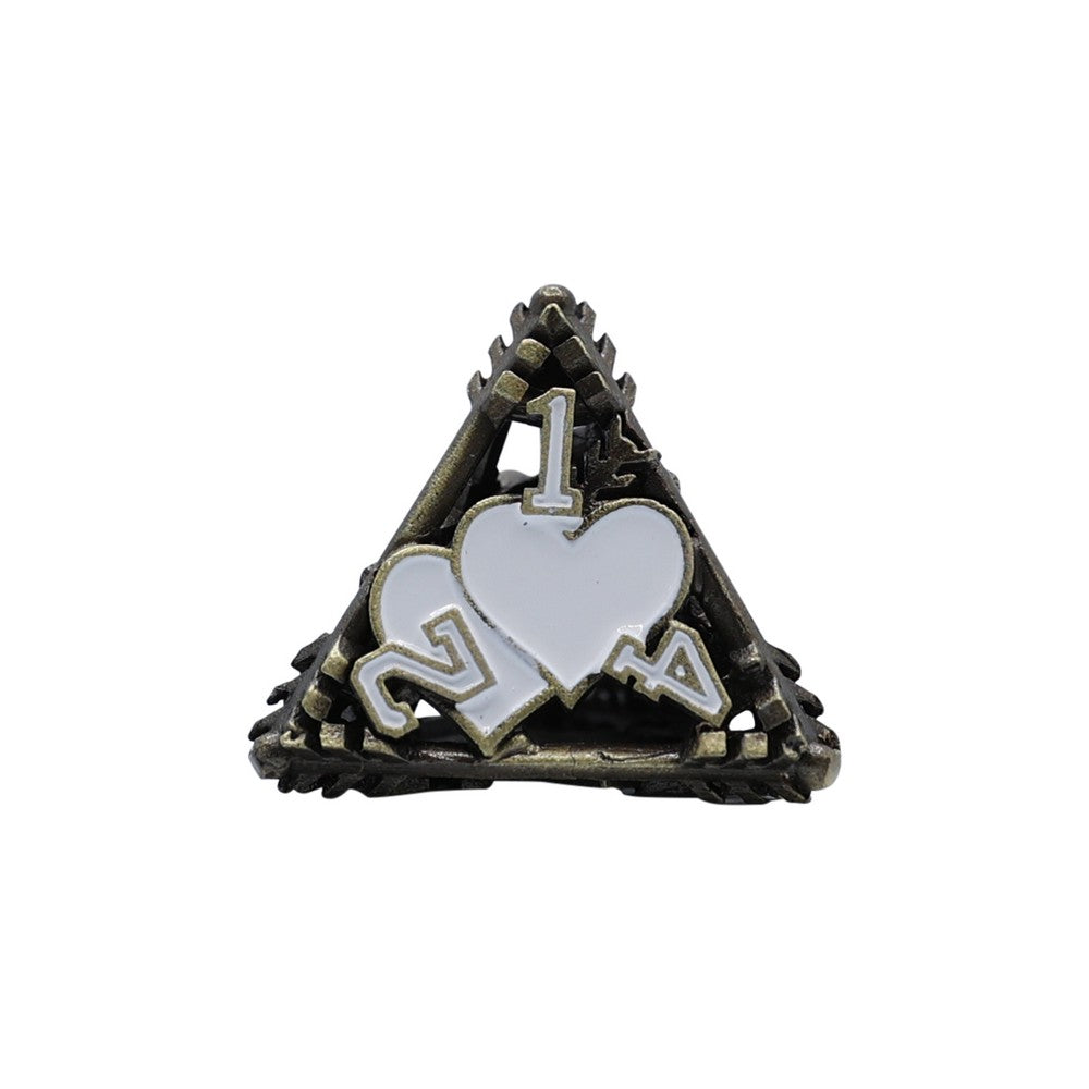 LPG Dice Heart RPG Set Gold/Silver