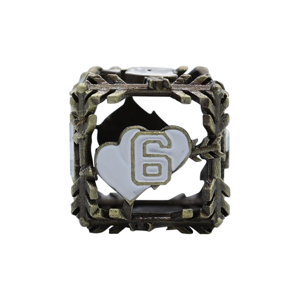 LPG Dice Heart RPG Set Gold/Silver