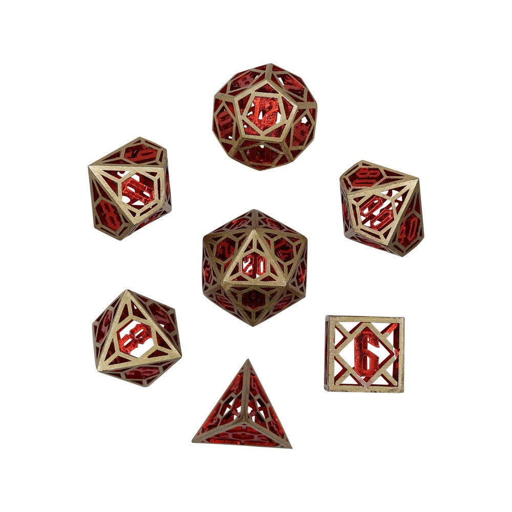 LPG Dice Diamond RPG Set Gold/Red