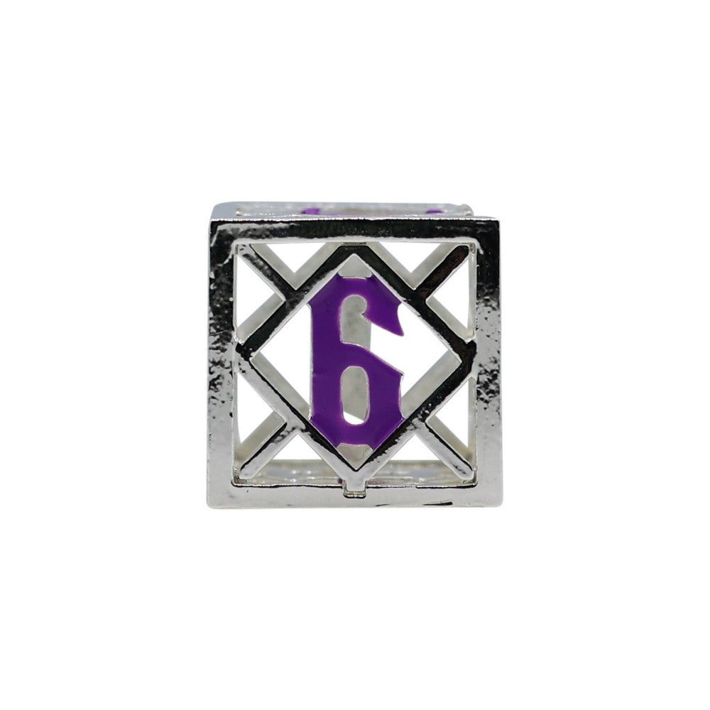 LPG Dice Diamond RPG Set Silver/Purple