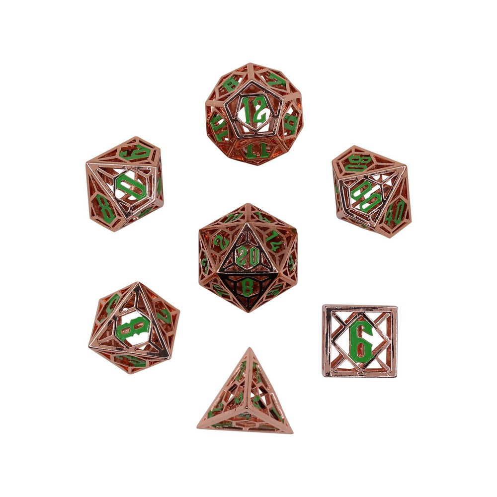 LPG Dice Diamond RPG Set Copper/Green