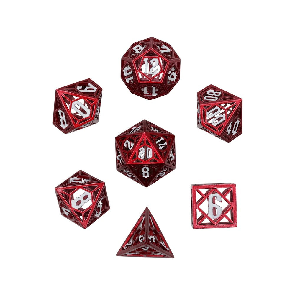 LPG Dice Diamond RPG Set Red/White