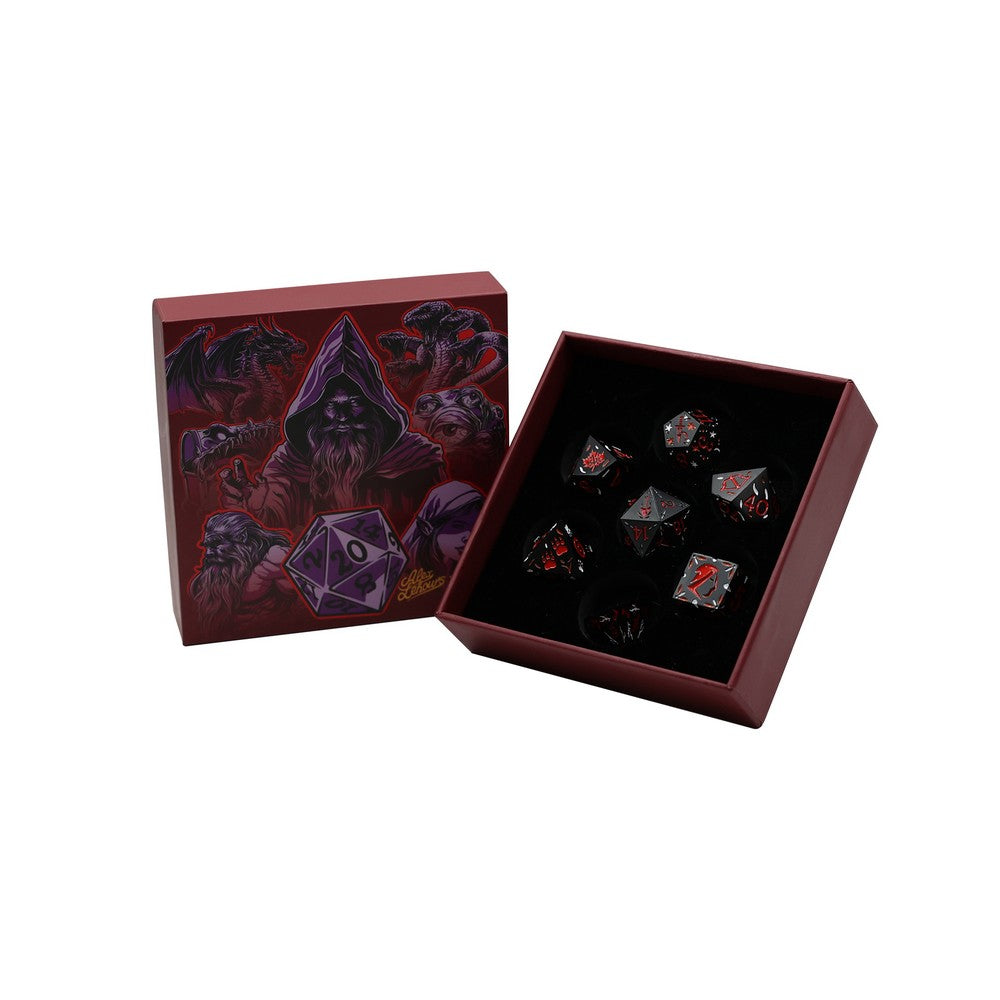 LPG Dice Rogue RPG Set Black/Red
