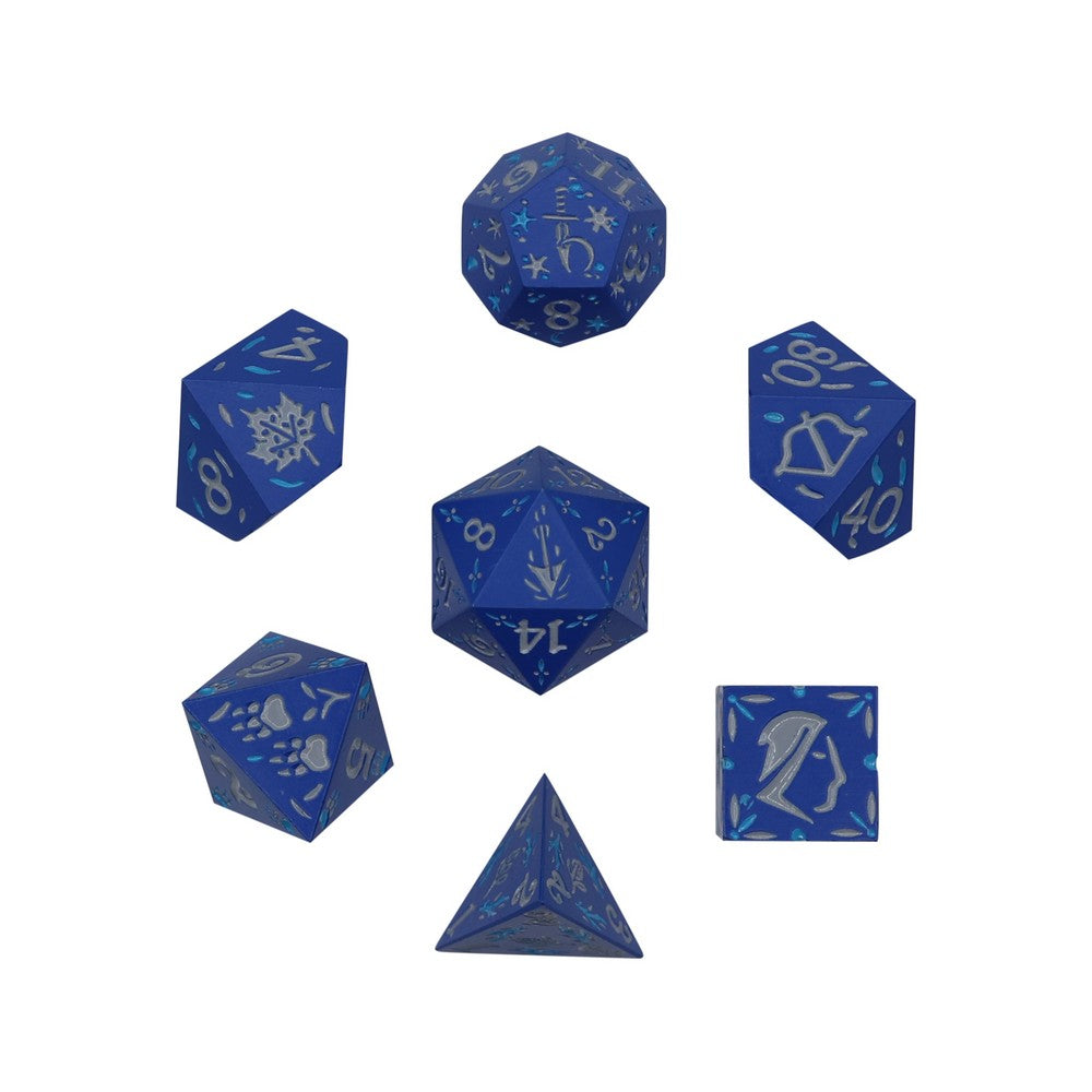 LPG Dice Rogue RPG Set Blue/Silver