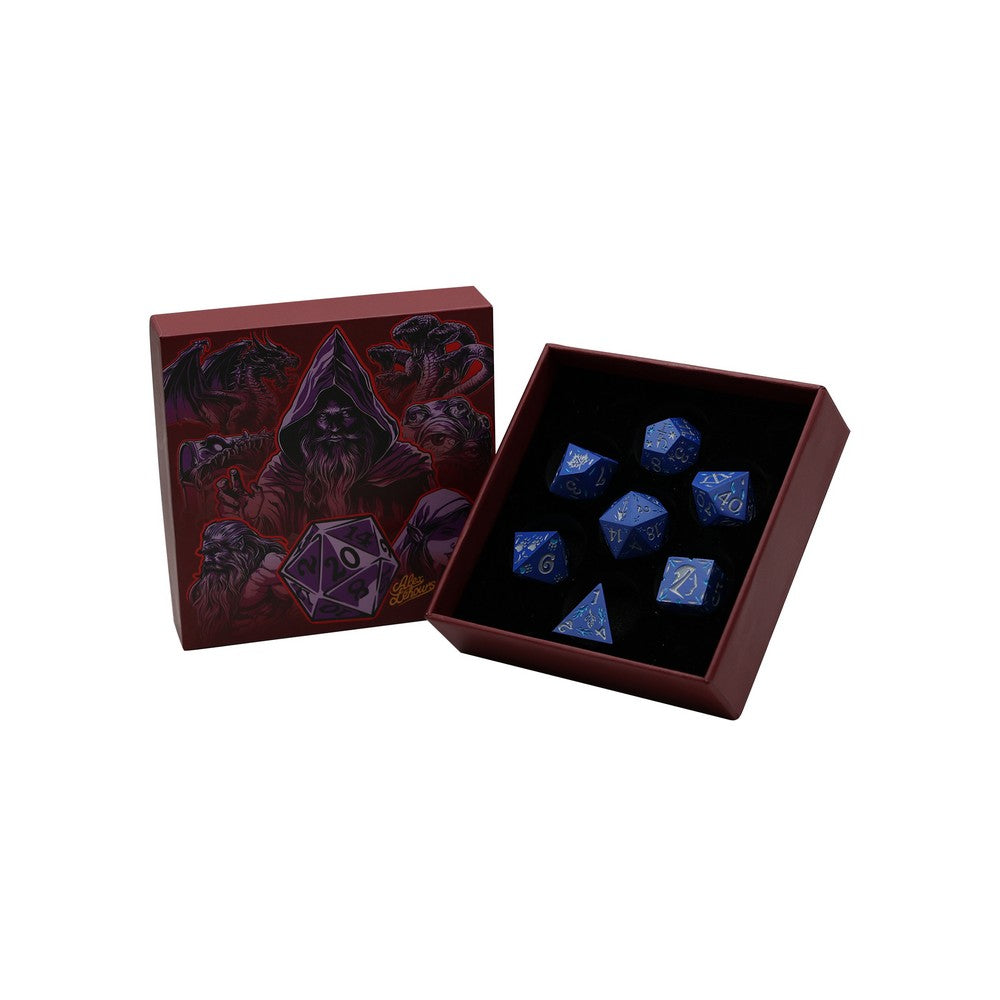 LPG Dice Rogue RPG Set Blue/Silver