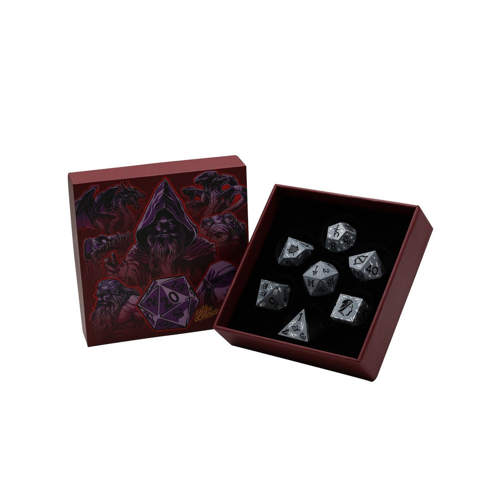 LPG Dice Rogue RPG Set Silver/Black
