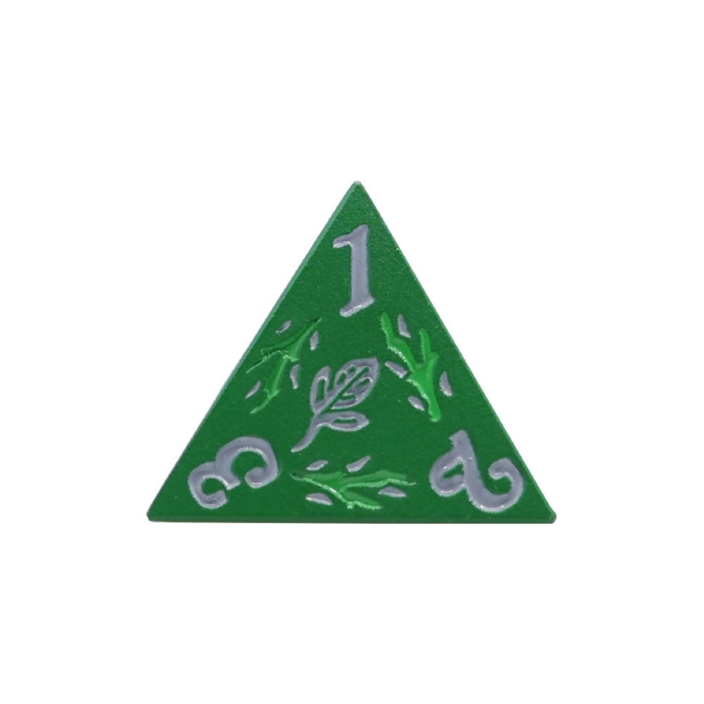 LPG Dice Rogue RPG Set Green/Silver