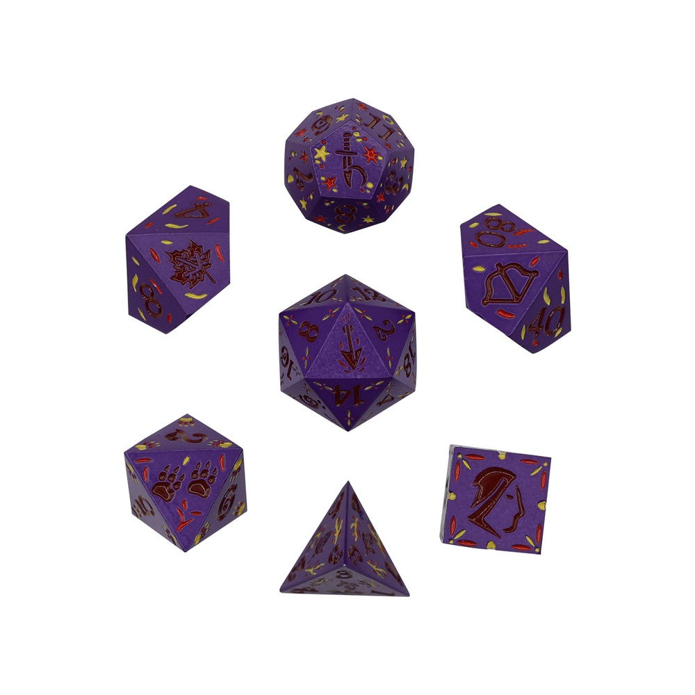 LPG Dice Rogue RPG Set Purple/Red