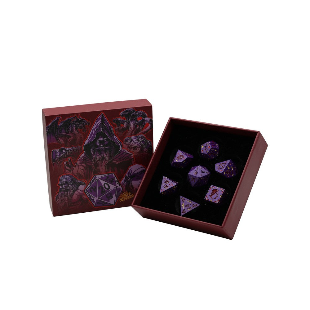 LPG Dice Rogue RPG Set Purple/Red