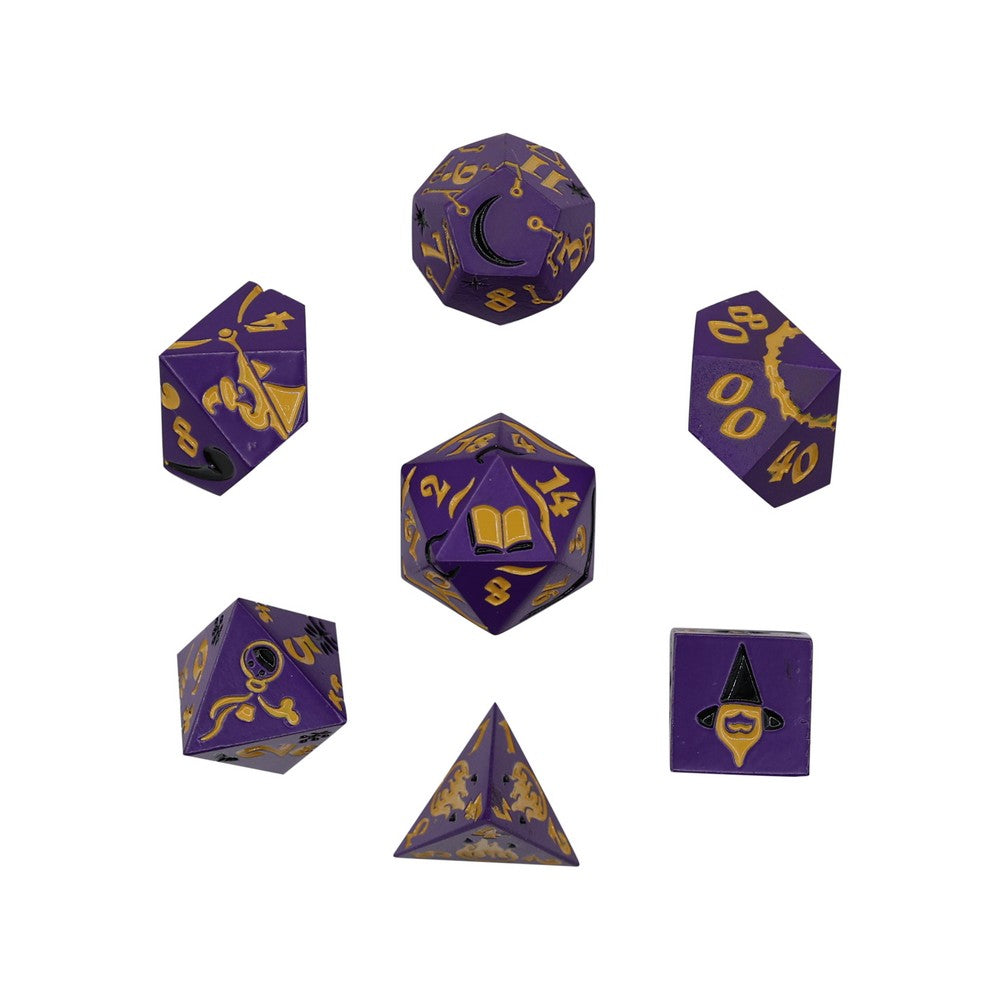LPG Dice Mage RPG Set Purple/Gold