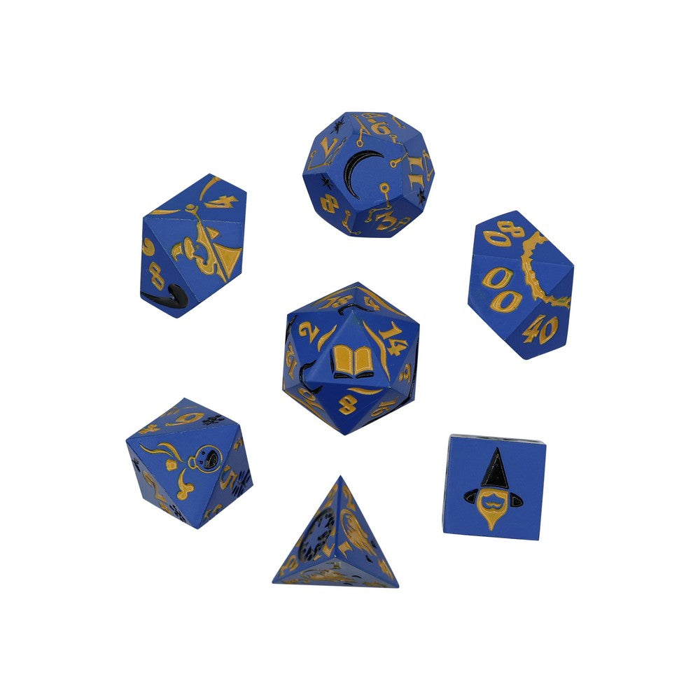 LPG Dice Mage RPG Set Blue/Gold