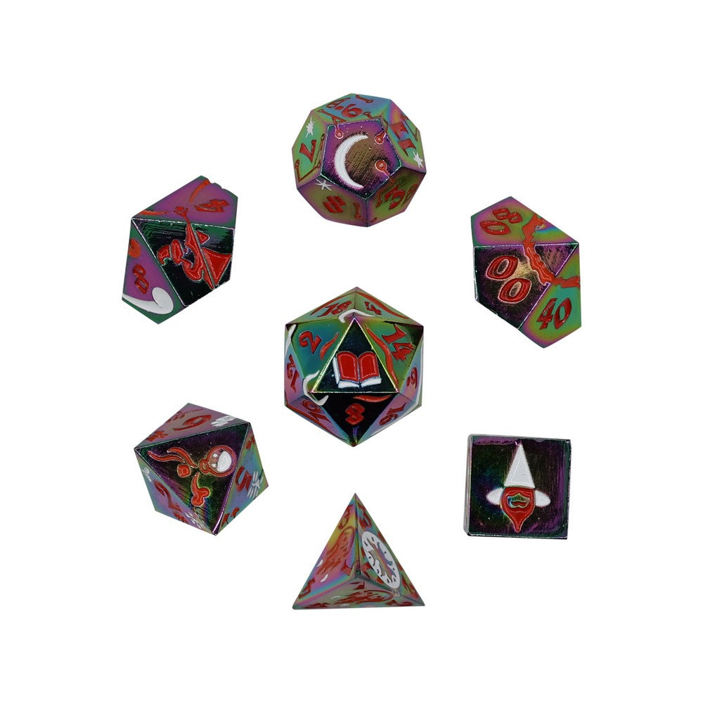 LPG Dice Mage RPG Set Rainbow/Red