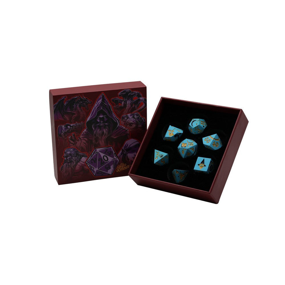 LPG Dice Mage RPG Set Aqua/Gold