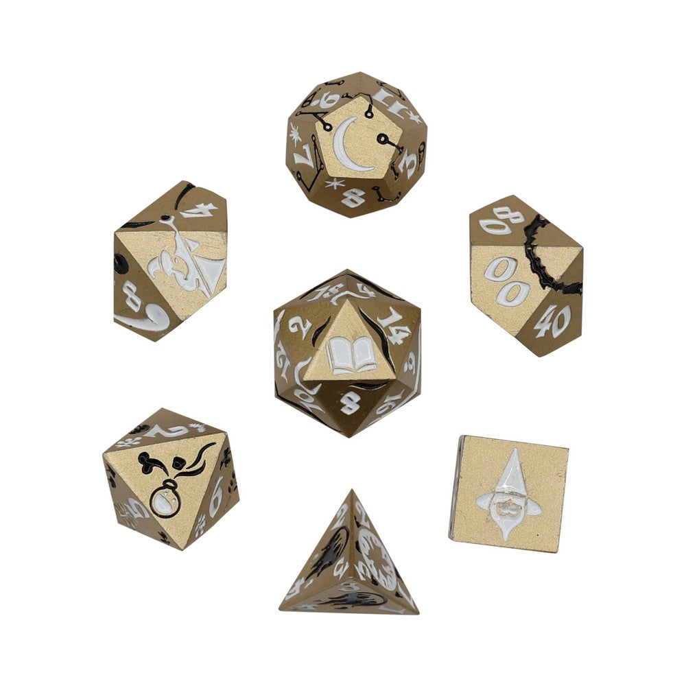 LPG Dice Mage RPG Set Gold/White