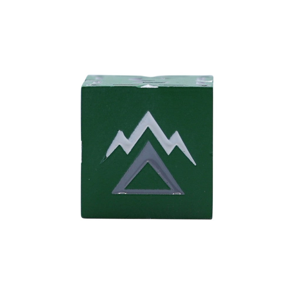 LPG Dice Warrior RPG Set Green/Silver
