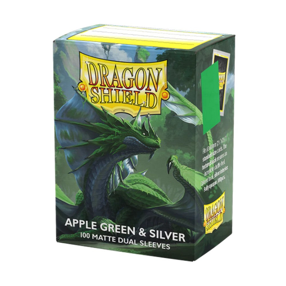 Dragon Shield: Sleeves - Matte Dual - Apple Green & Silver