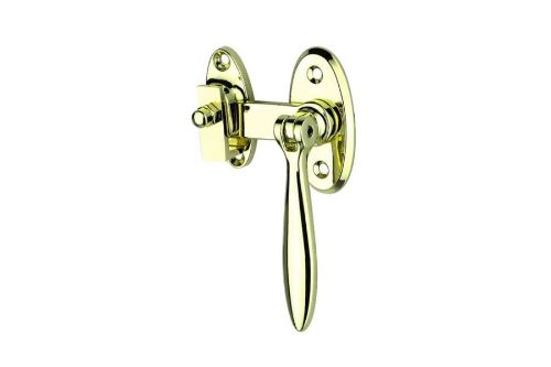 Zinc French Door Fastener - Polished Brass