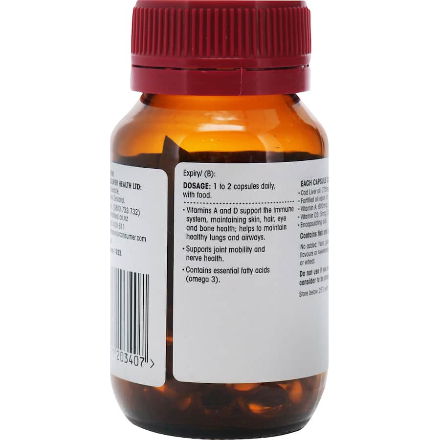 Red Seal Cod Liver Oil Capsules 100pack