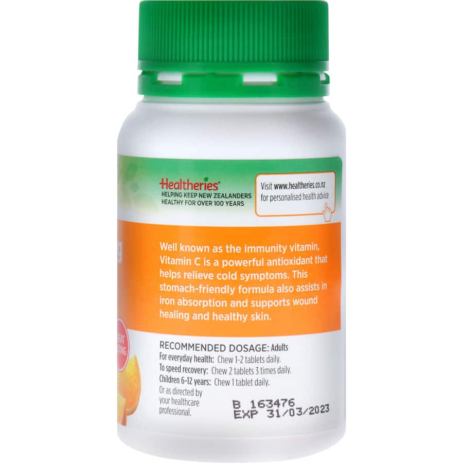 Healtheries Vitamin C Chewable 500mg Tablets 60pack