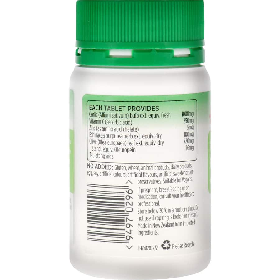 Healtheries Garlic, Vitamin C Zinc & Echinacea Tablets 60pack