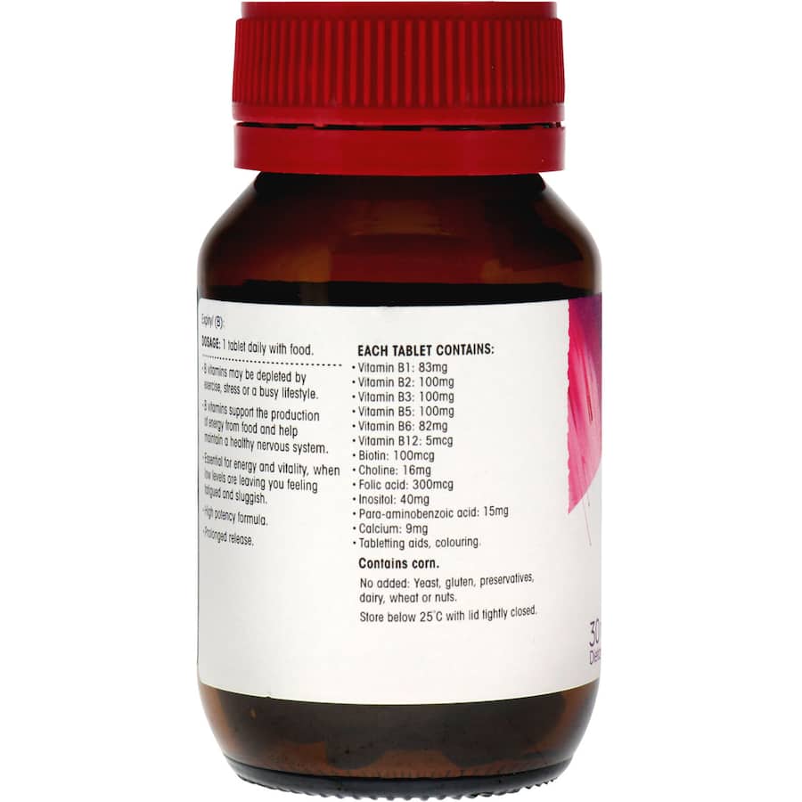 Red Seal Vitamin B Complex High Potency 1500mg Tablets 30pack