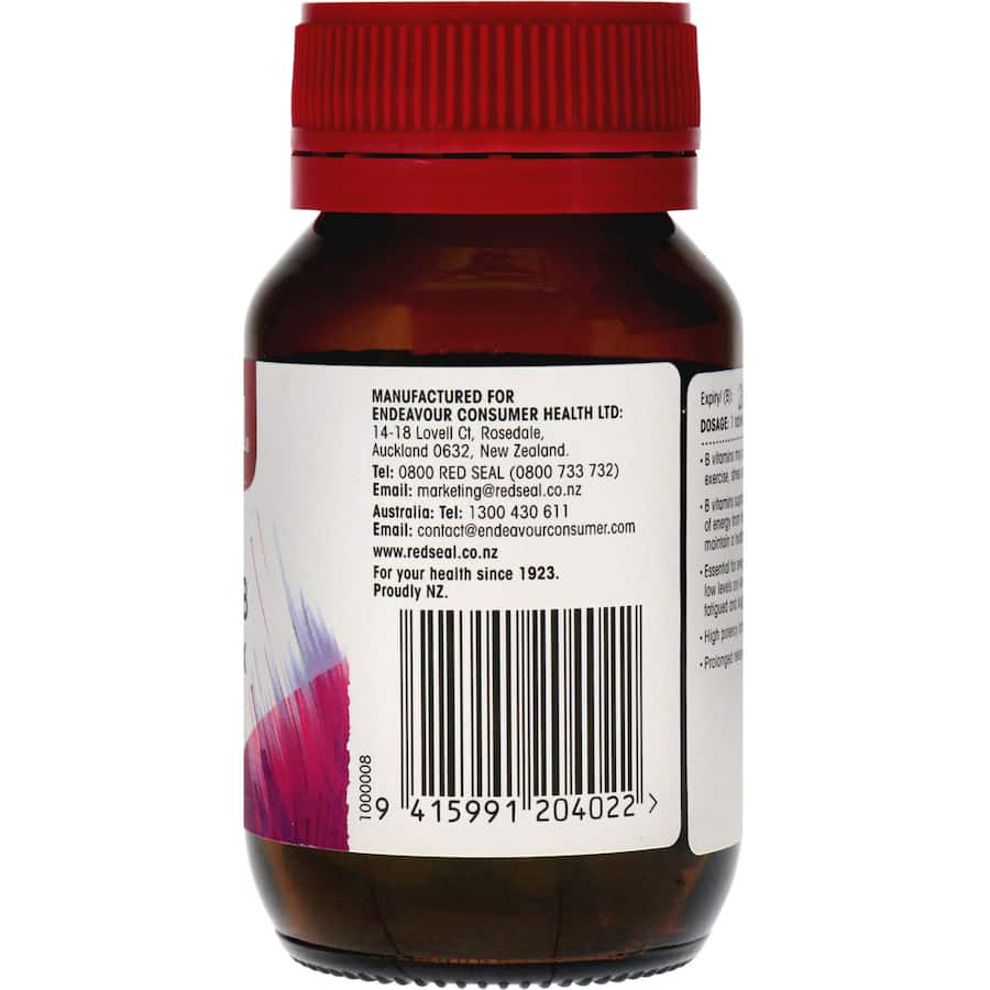 Red Seal Vitamin B Complex High Potency 1500mg Tablets 30pack