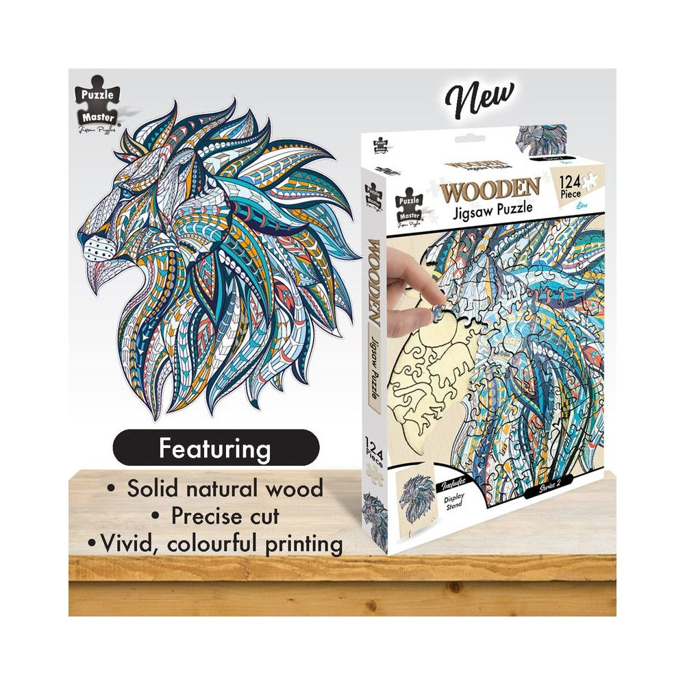 Puzzle - BMS - Lion 2 Wooden Jigsaw 124Pc