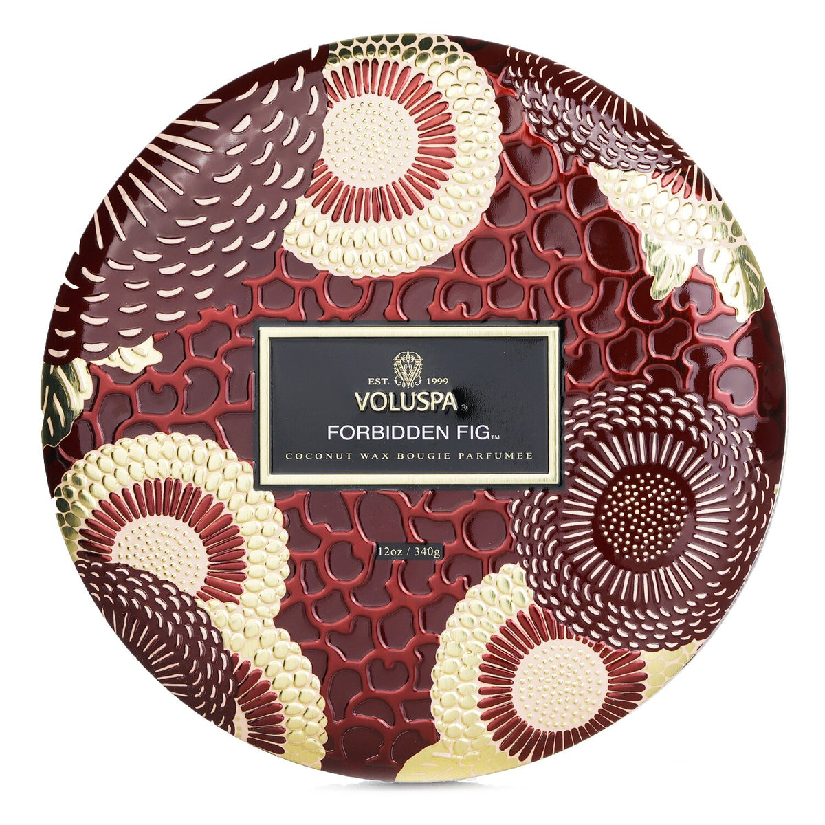 Voluspa - 3 Wick Decorative Tin Candle - Forbidden Fig - 340g/12oz