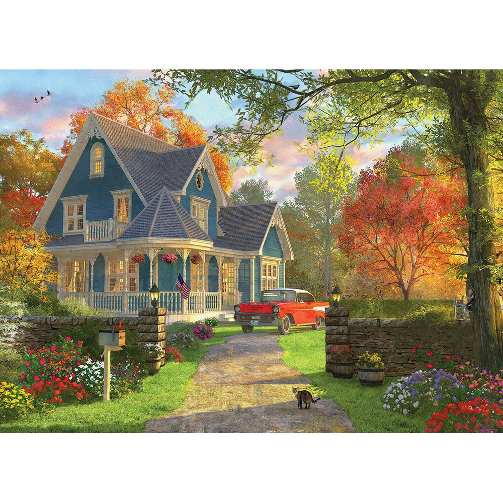 Eurographics - Blue Country House 300pcxl - Jigsaw Puzzle