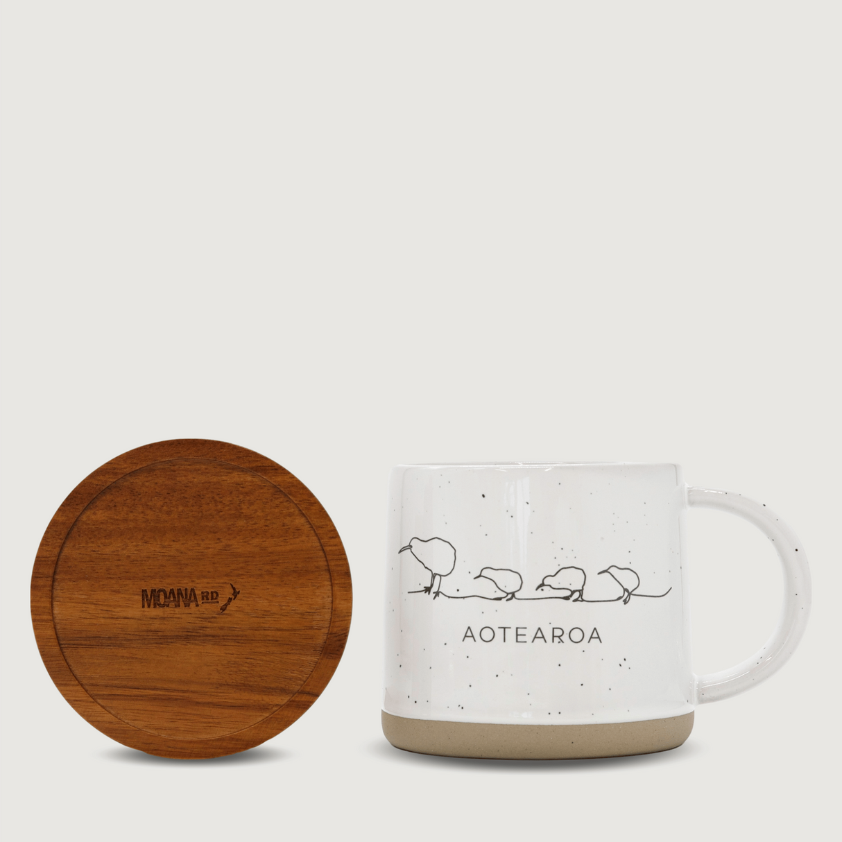 Moana Road - Kiwi Ceramic Mug - Stone - 2 units