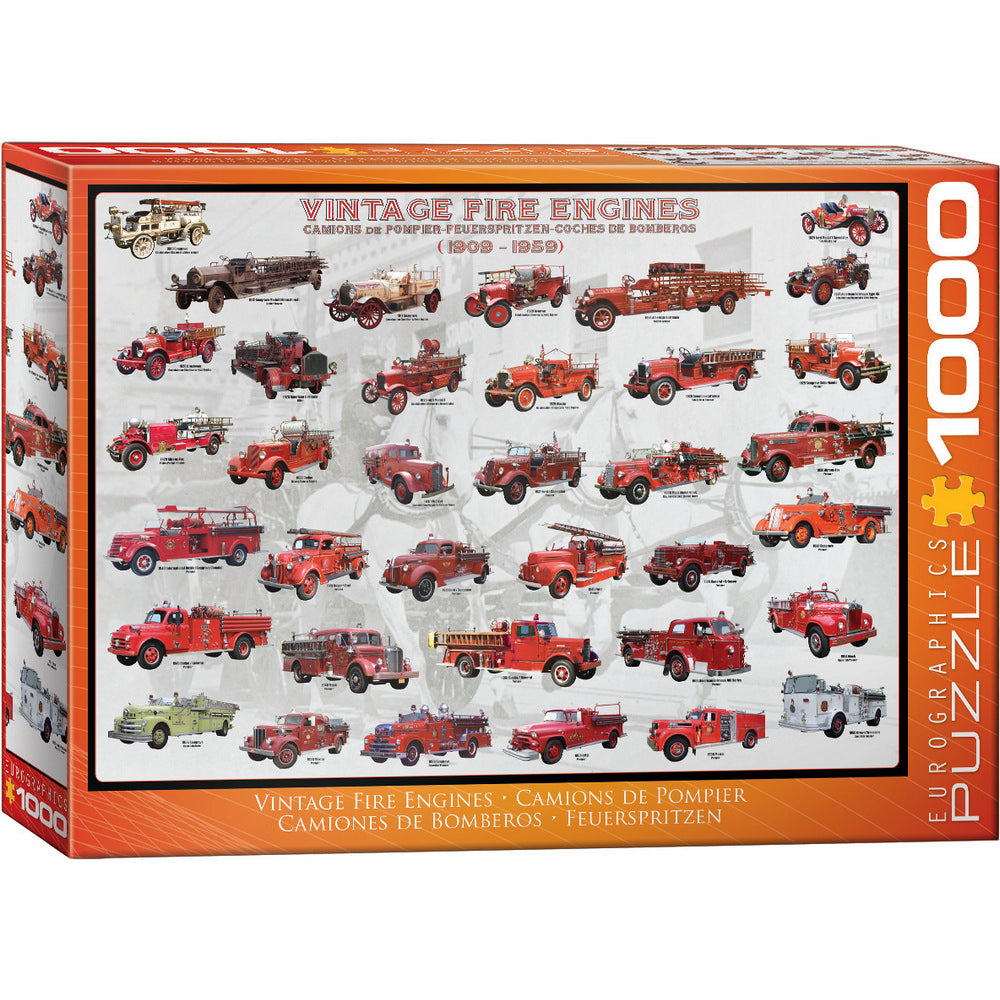 Puzzle - Eurographics - Vintage Fire Engines 1000pc