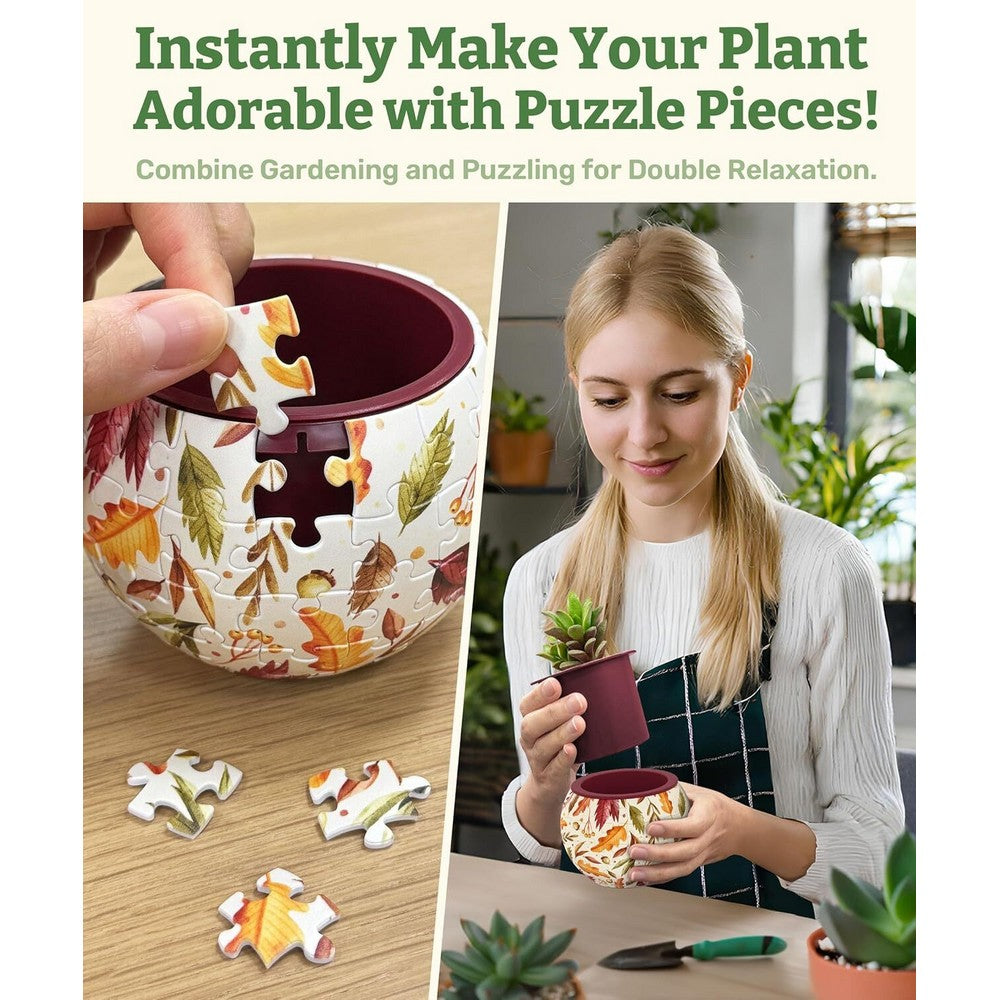 Puzzle - 3D - Flowerpot - Dancing Leaves