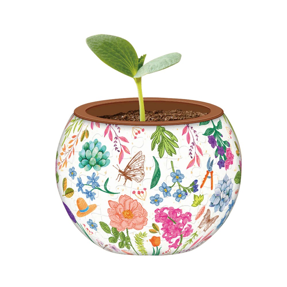 3D - Flowerpot - Little Garden - Jigsaw Puzzle