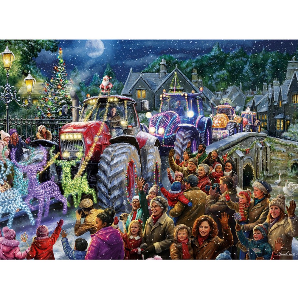 Gibsons - Farmer Christmas 500 Piece XL Size Pieces - Jigsaw Puzzle