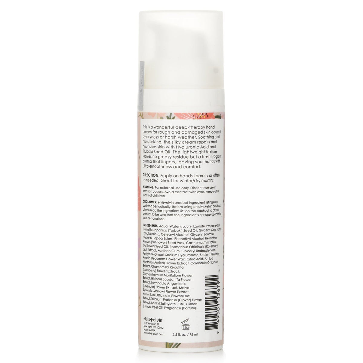 Elvis + Elvin - Hand Cream - Marine Floral - 75ml/2.5oz