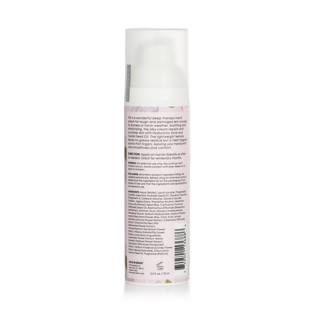 Elvis + Elvin - Hand Cream - Rose Water & Lilac - 75ml/2.5oz