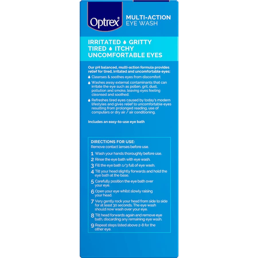 Optrex Eye Care Eye Wash With Eye Bath 300mL