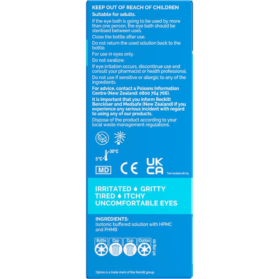 Optrex Eye Care Eye Wash With Eye Bath 300mL