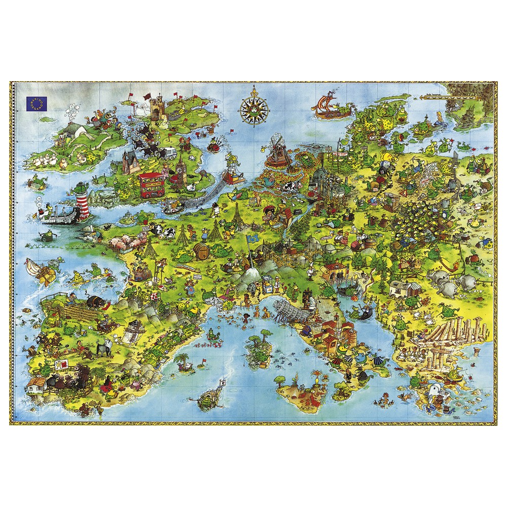Heye - Triangular Box - Degano; United Dragons 4000 Piece - Jigsaw Puzzle