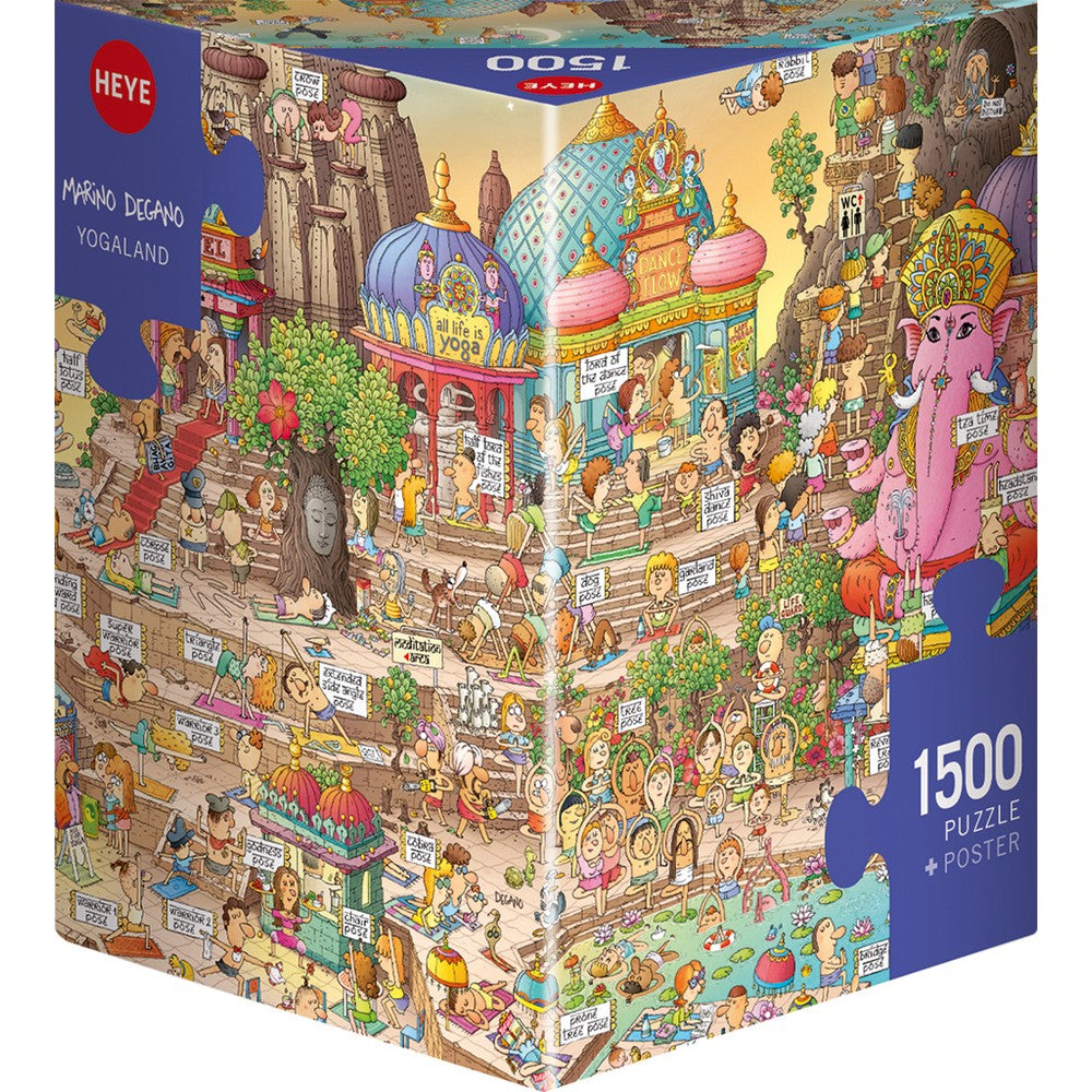 Puzzle - Heye - Triangular Box - Degano; Yogaland 1500Pc