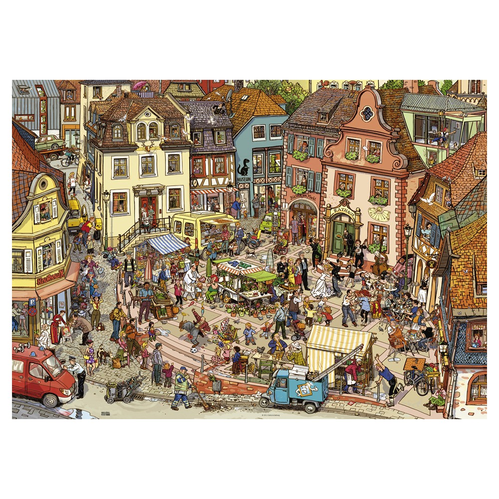 Heye - Triangular Box - Gobel&Knorr; Market Place 1000 - Jigsaw Puzzle