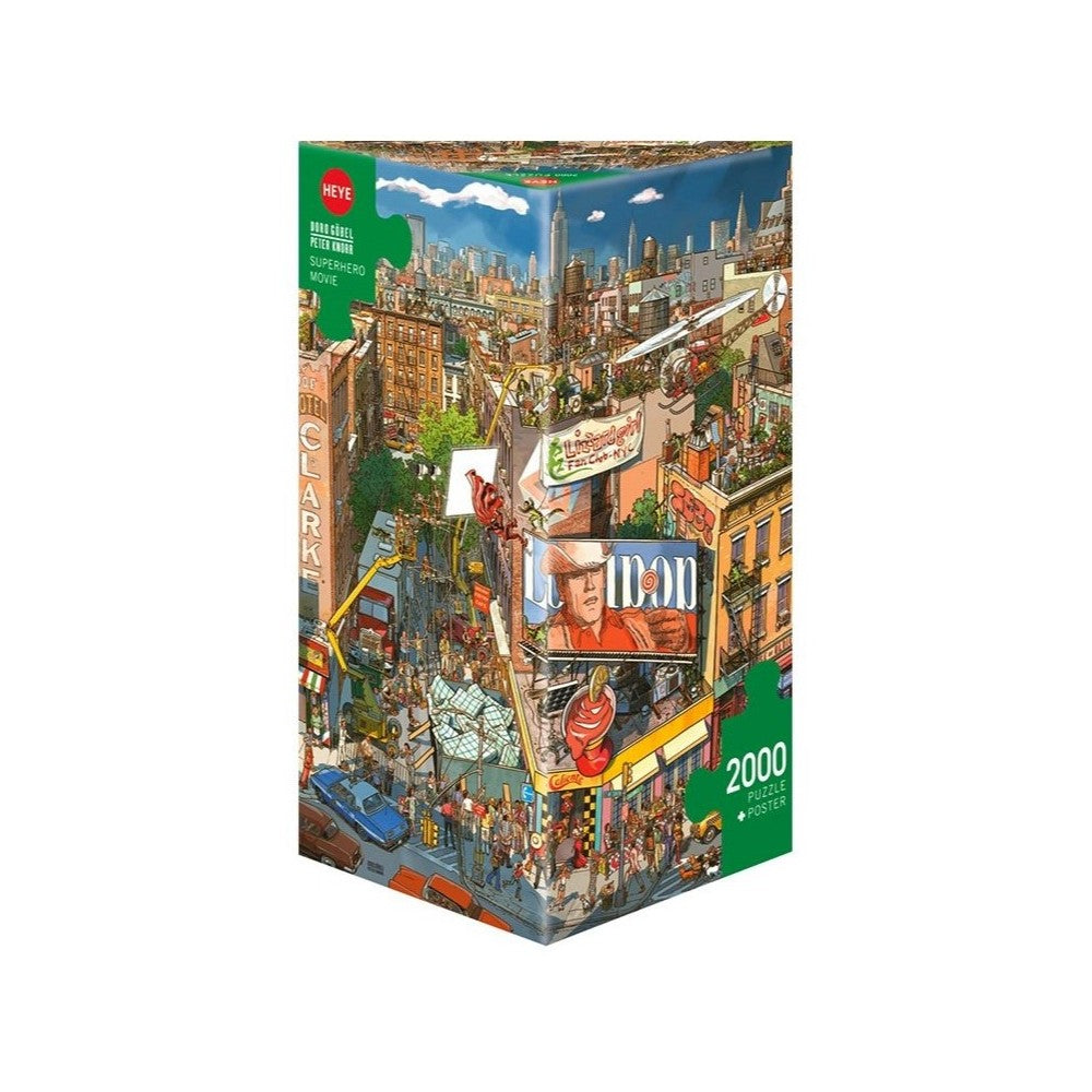 Puzzle - Heye - Triangular Box - Gobel/K; Superhero Movie 2000pc