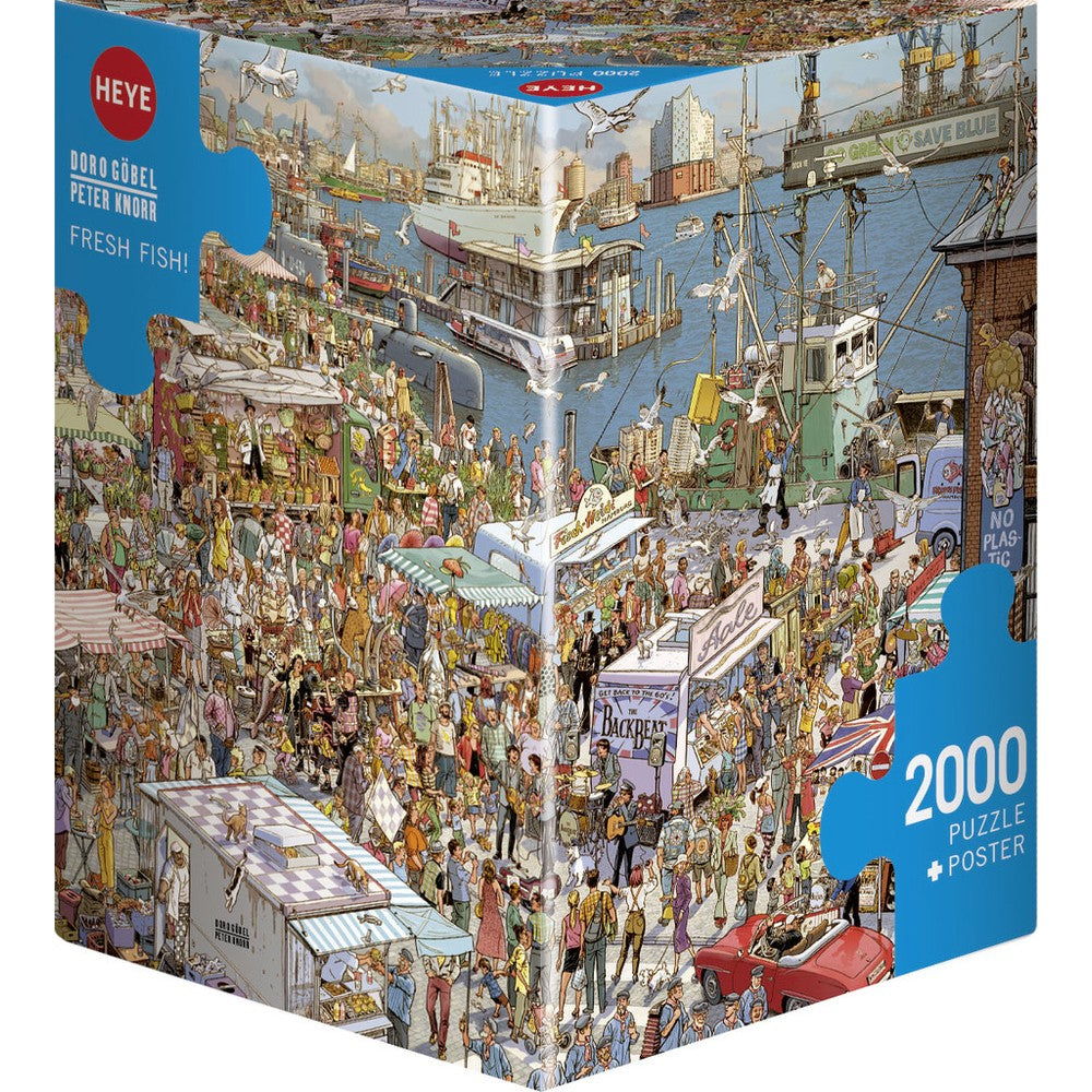 Puzzle - Heye - Triangular Box - Gobel/Knorr Fresh Fish! 2000Pc