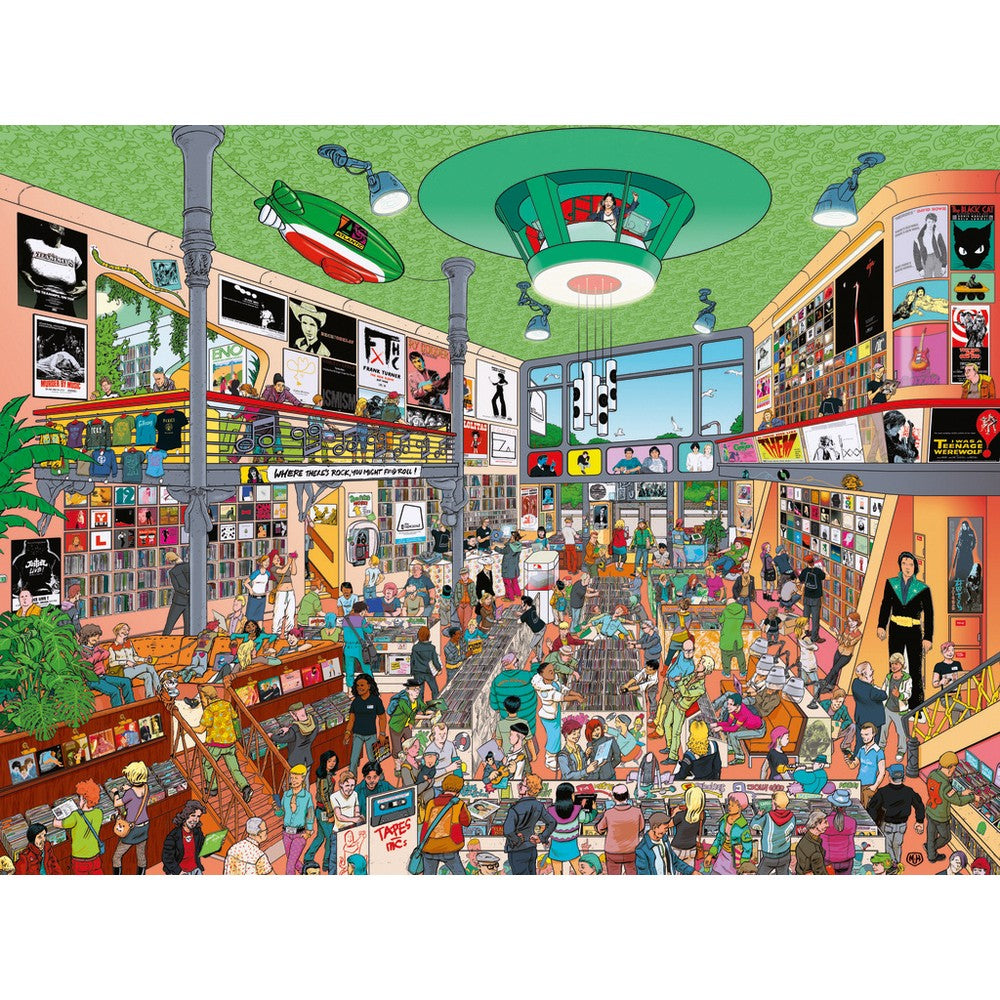 Puzzle - Heye - Triangular Box - Herold; Record Store 1500Pc