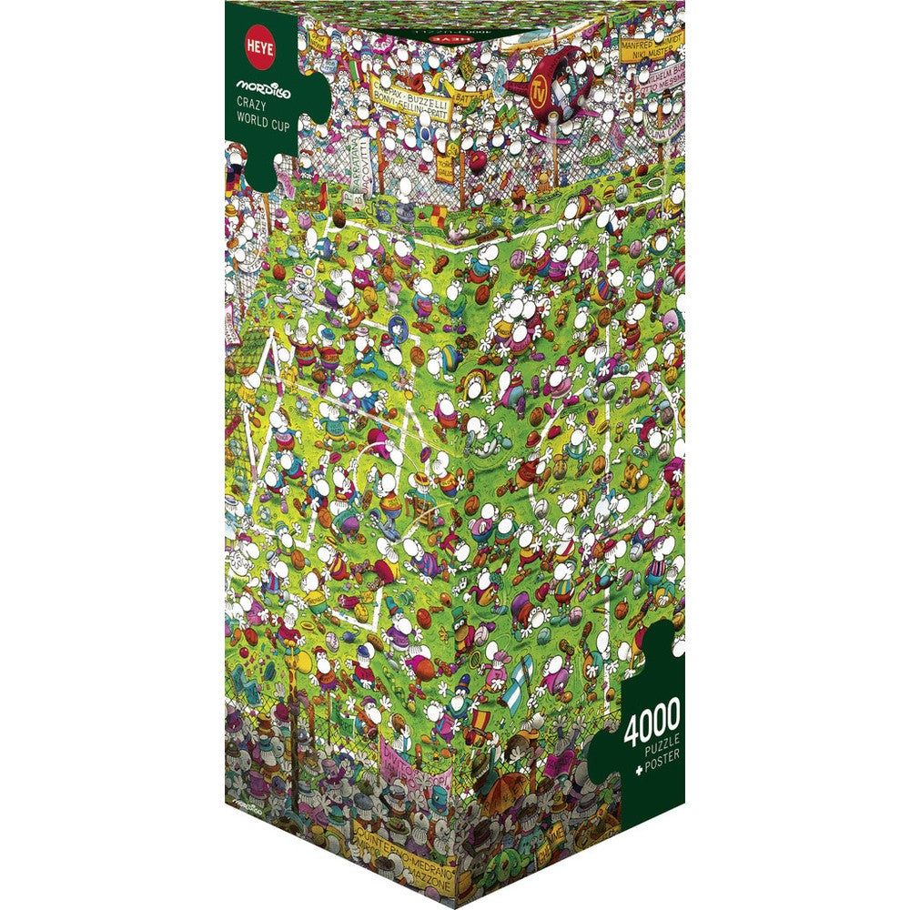 Puzzle - Heye - Triangular Box - Mordillo; Crazy World Cup 4000