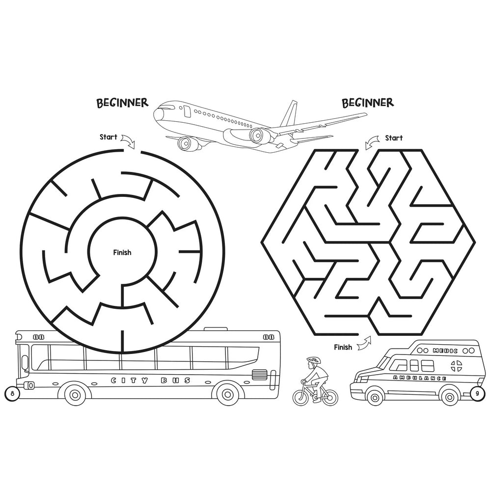 Things That Go Colouring Mazes