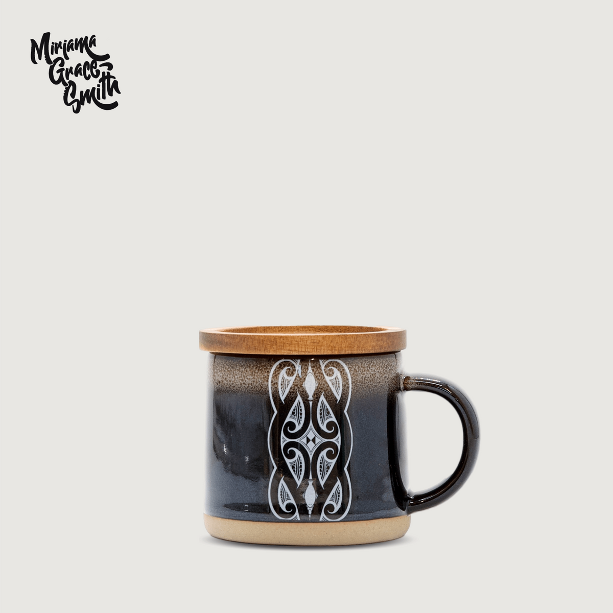 Moana Road - Miriama Grace-Smith Ceramic Espresso Mug - Black - 2 units