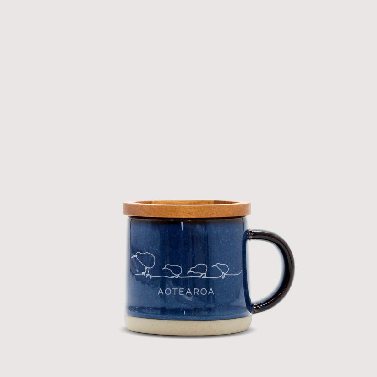 Moana Road - Kiwi Ceramic Espresso Mug - Navy - 2 units