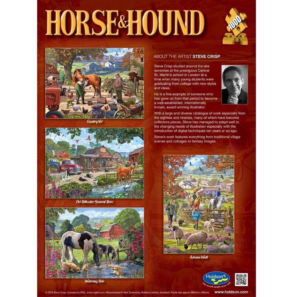 Horse & Hound Stillwater 1000P Holdson Jigsaw Puzzle