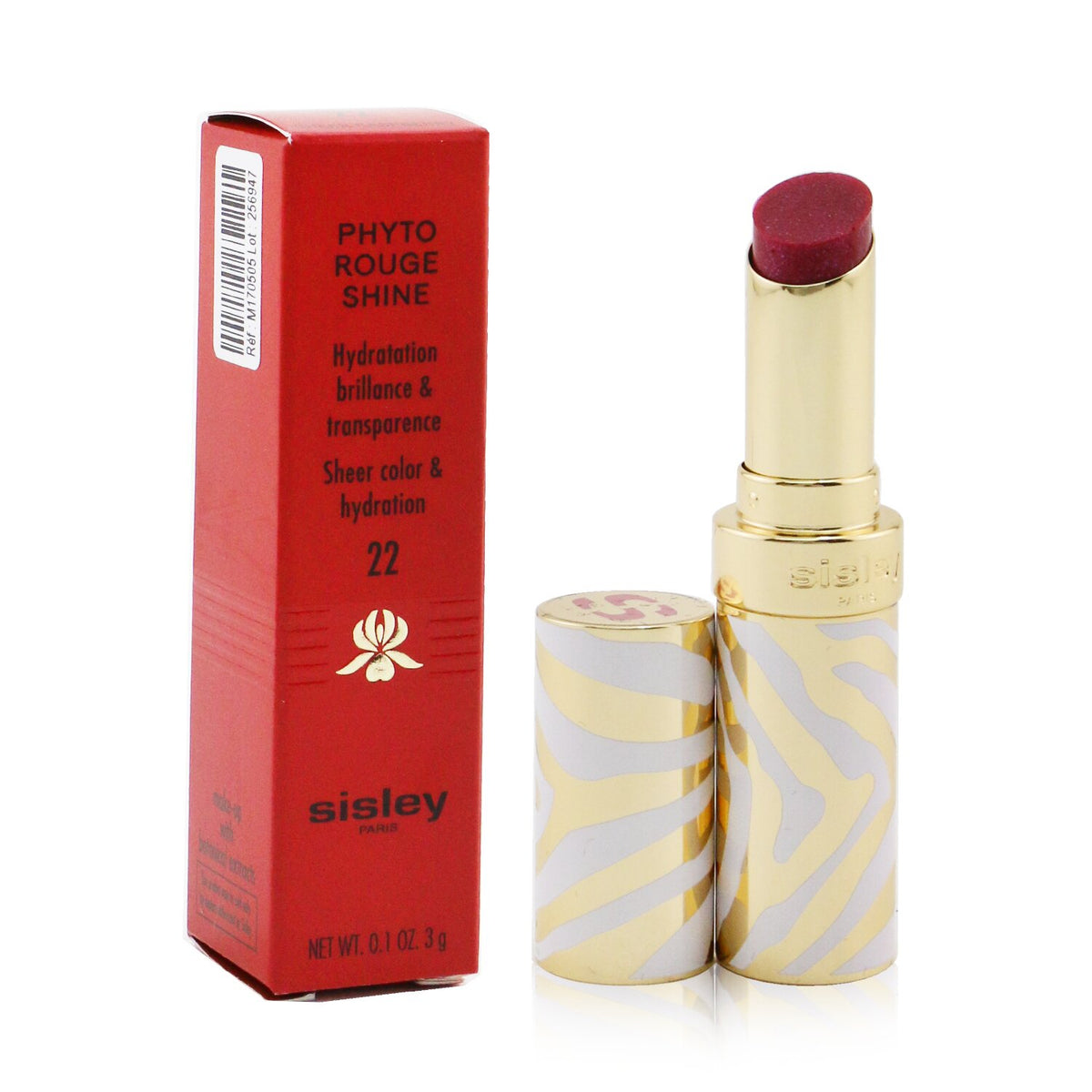 Sisley - Phyto Rouge Shine Hydrating Glossy Lipstick - # 22 Sheer Raspberry - 3